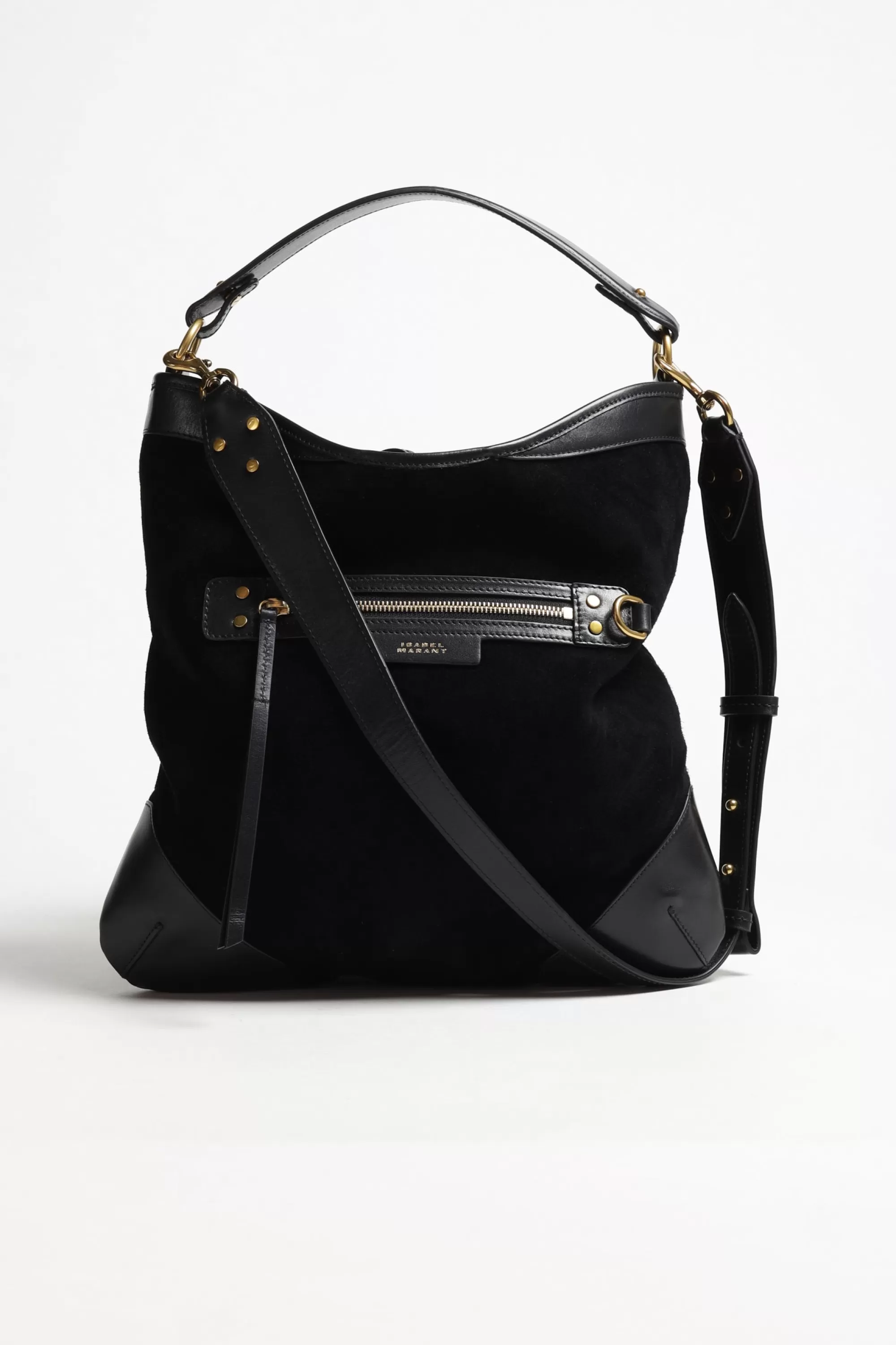 Frauen Isabel Marant Tasche Botsy Day Suede In Schwarz