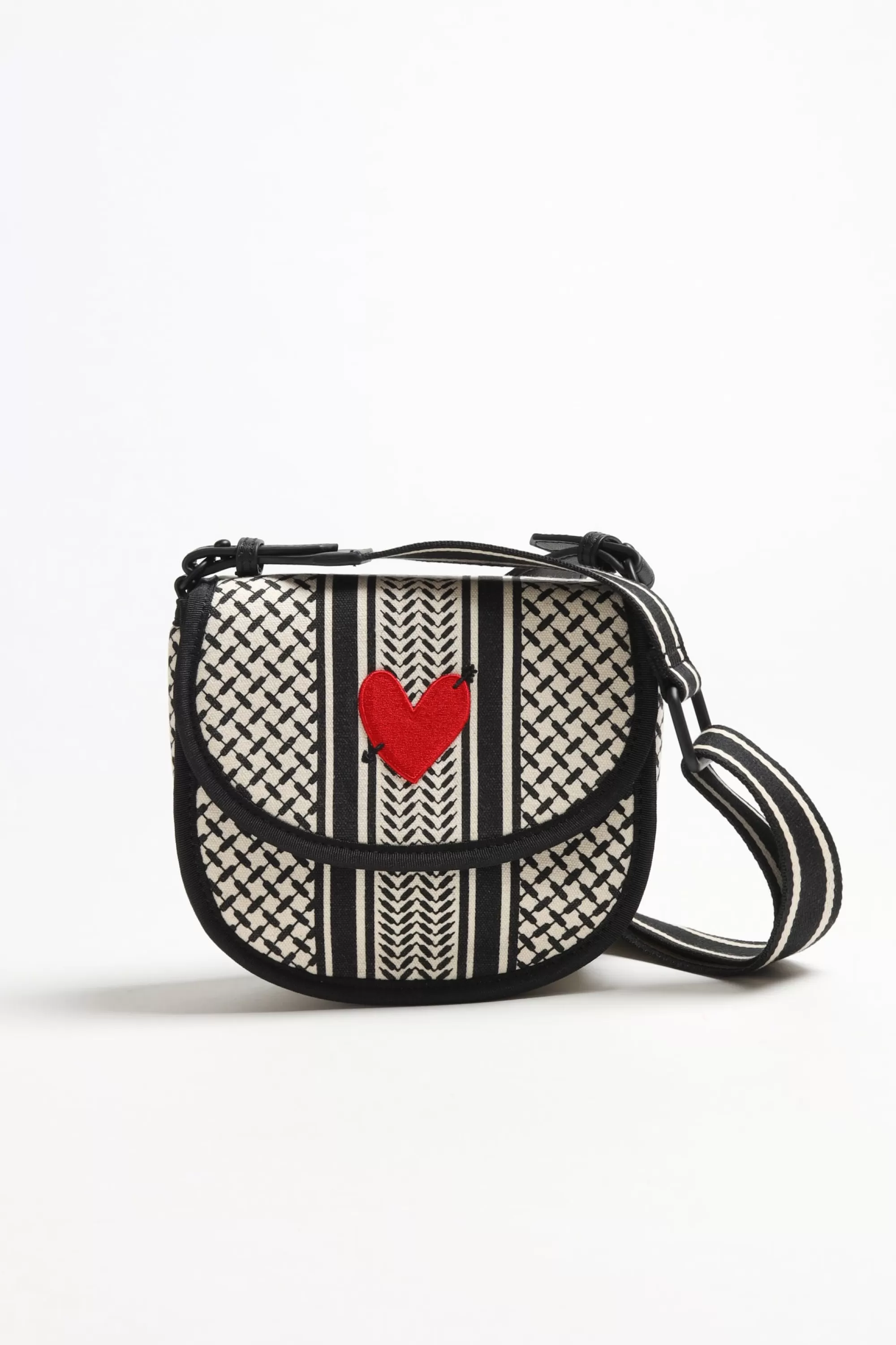 Frauen Lala Berlin x Anita Hass Tasche Candy 2.0 'Heart' In Schwarz/Weis