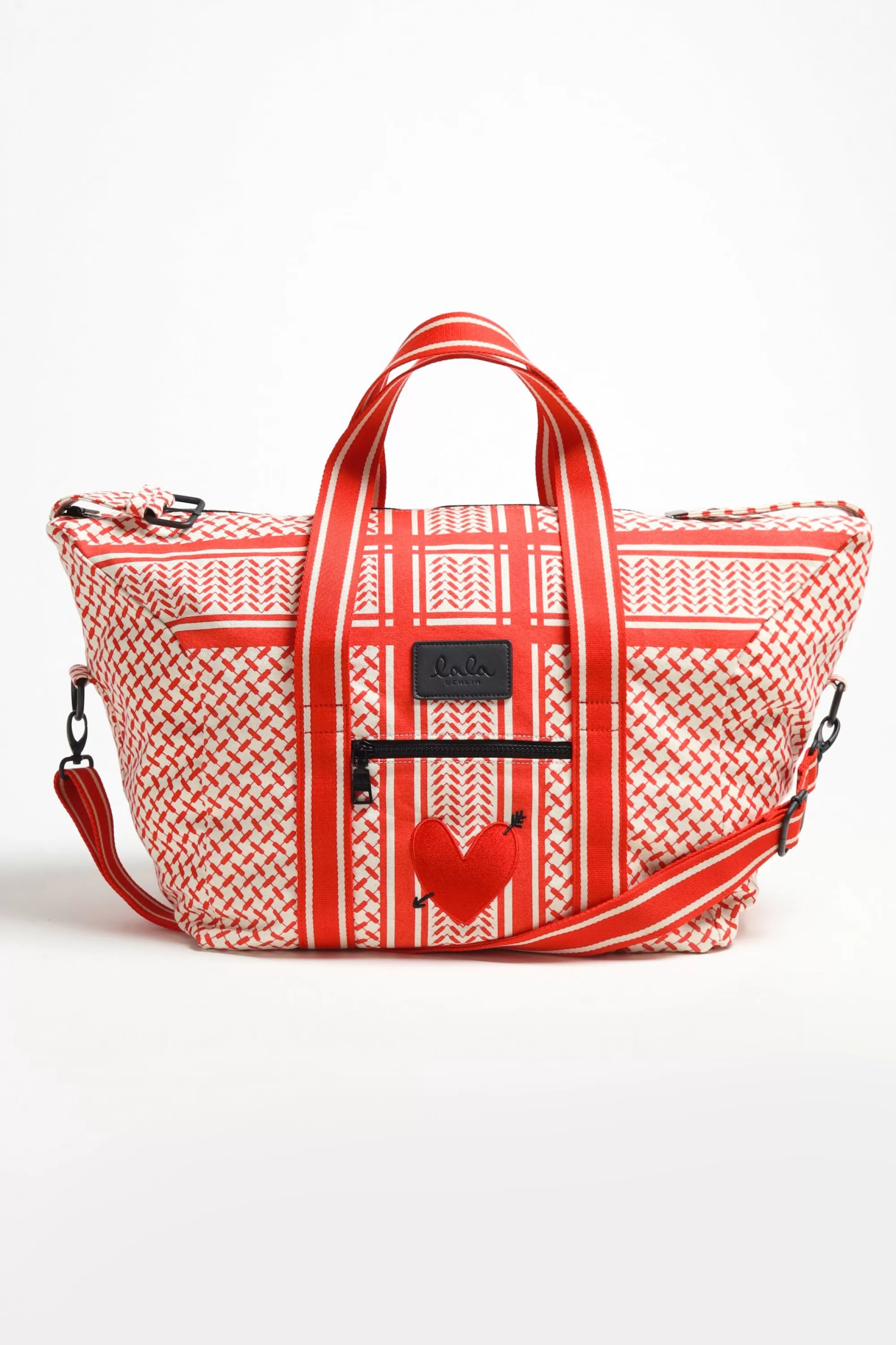 Frauen Lala Berlin x Anita Hass Tasche Muriel 'Heart' In Rot/Weis