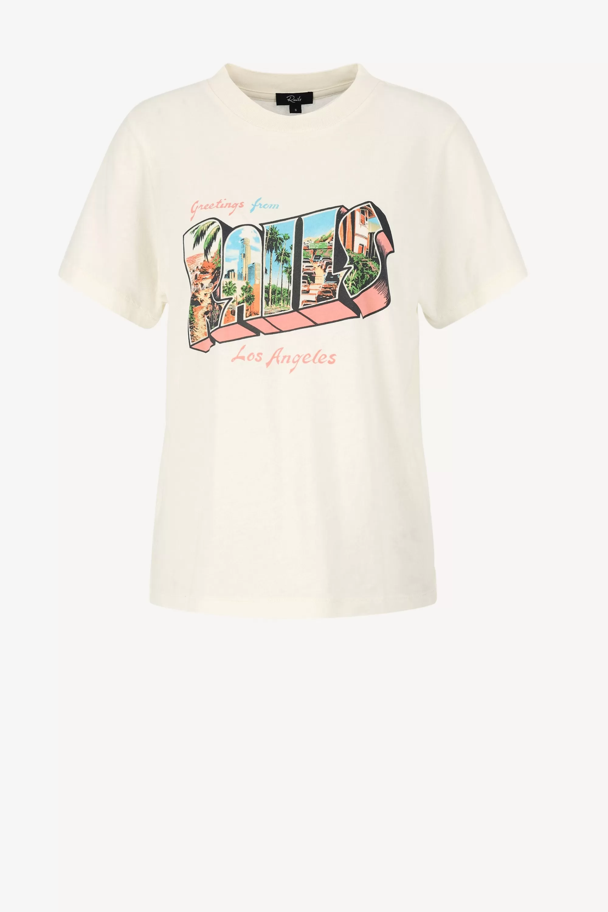 Frauen Rails T-Shirt Boyfriend In La Postcard