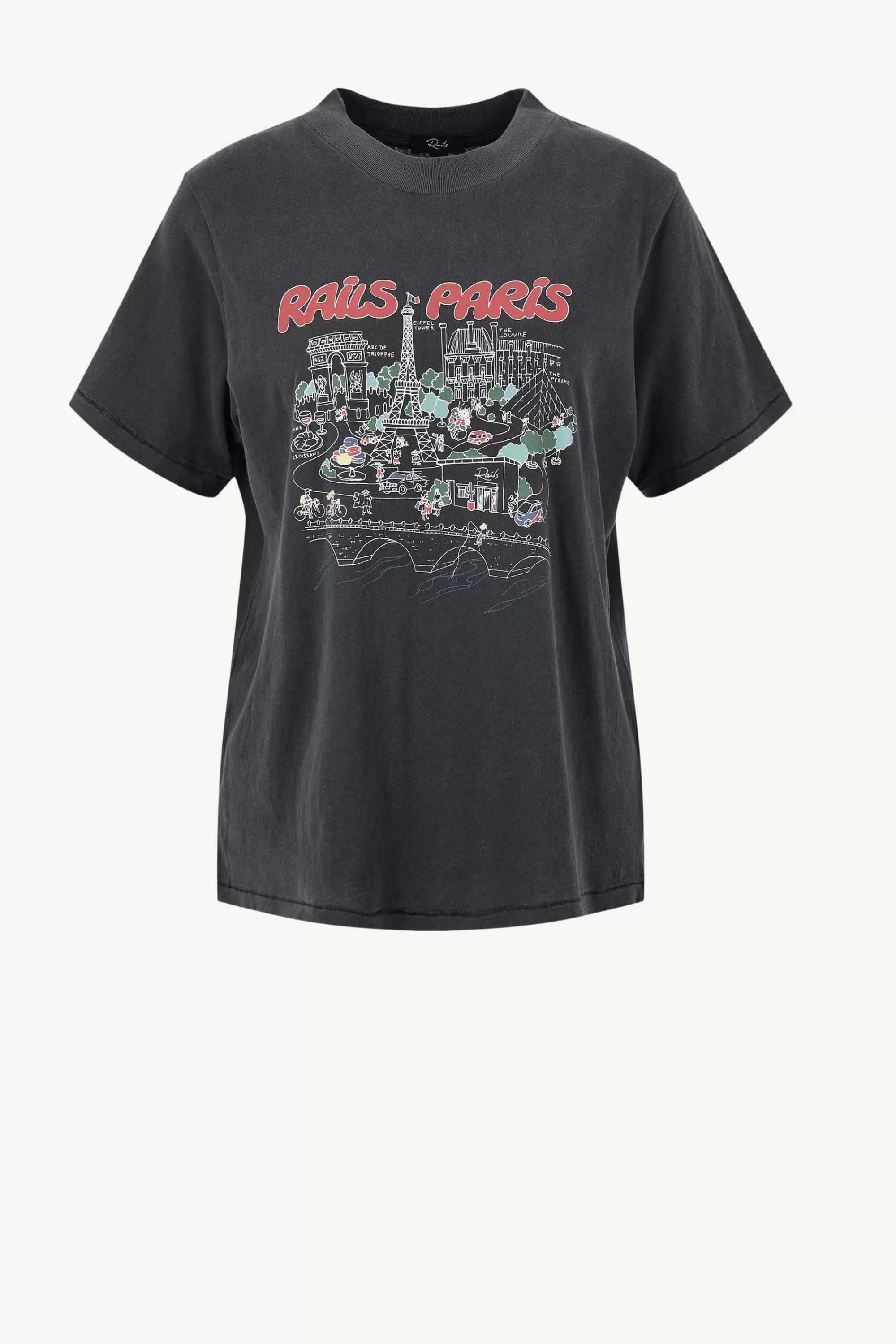 Frauen Rails T-Shirt Boyfriend In Paris Map