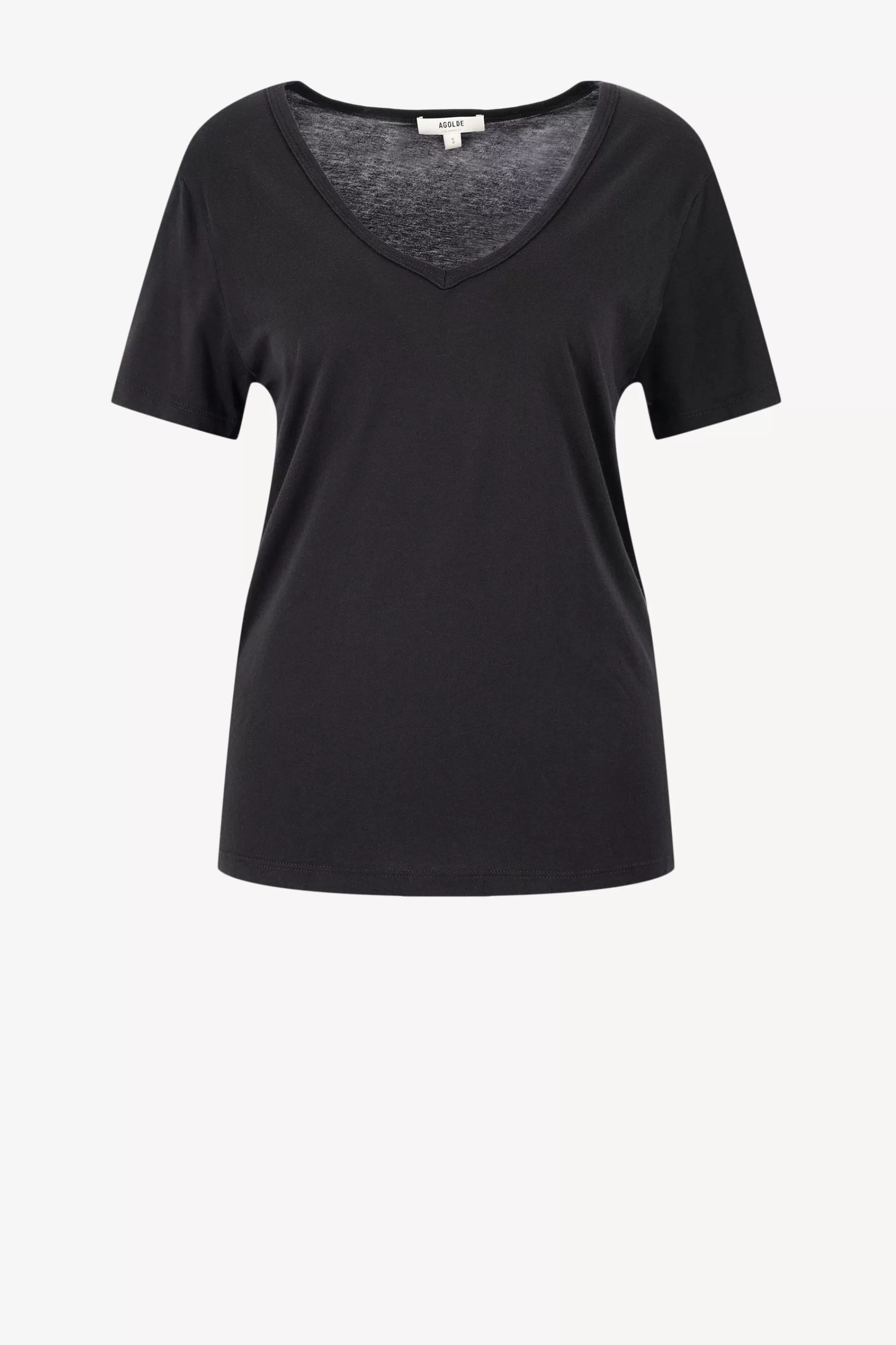 Frauen Agolde T-Shirt Cameron In Schwarz