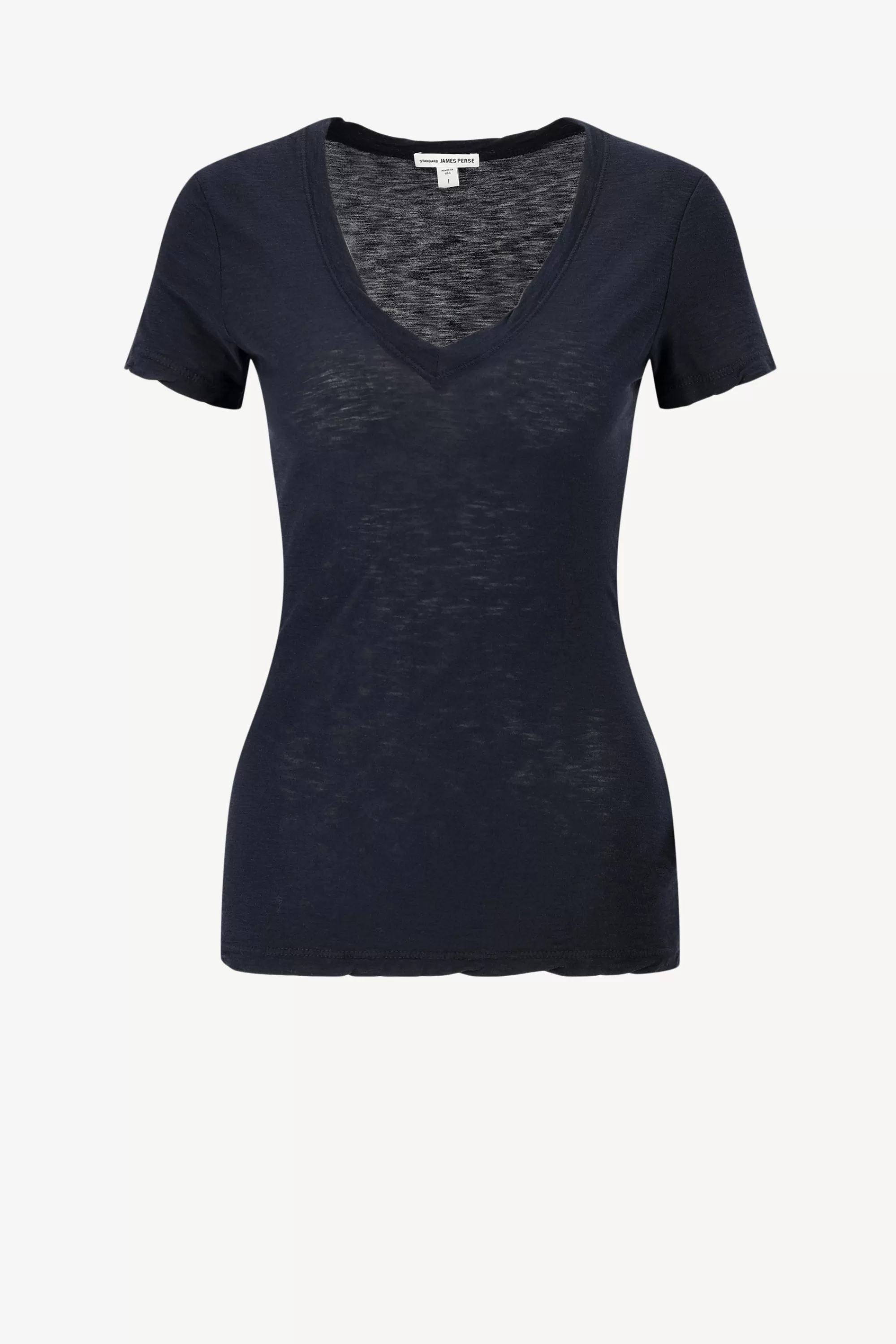 Frauen James Perse T-Shirt Casual In Deep Schwarz