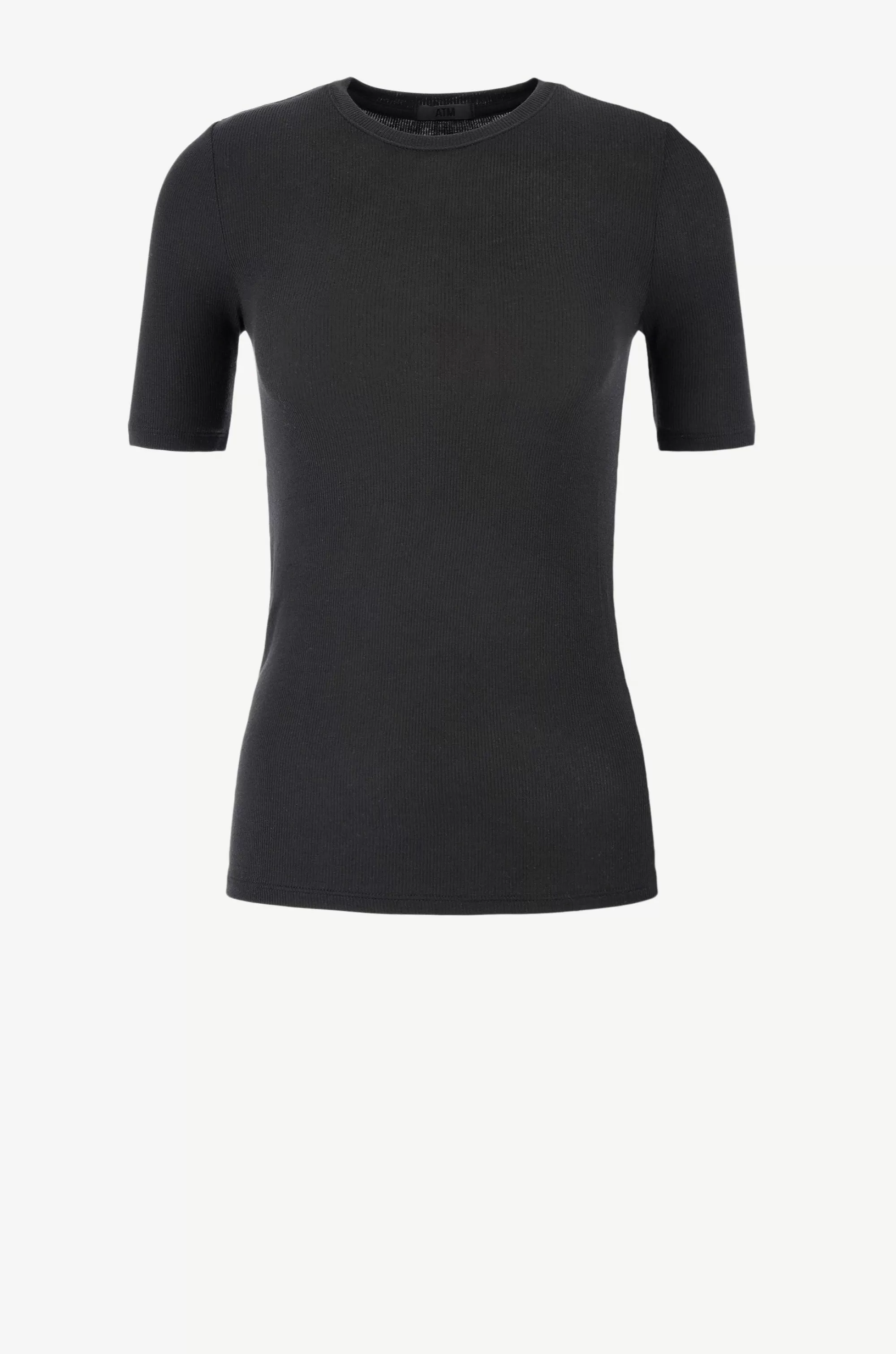 Frauen Anthony Thomas Melillo T-Shirt Modal Rib In Schwarz