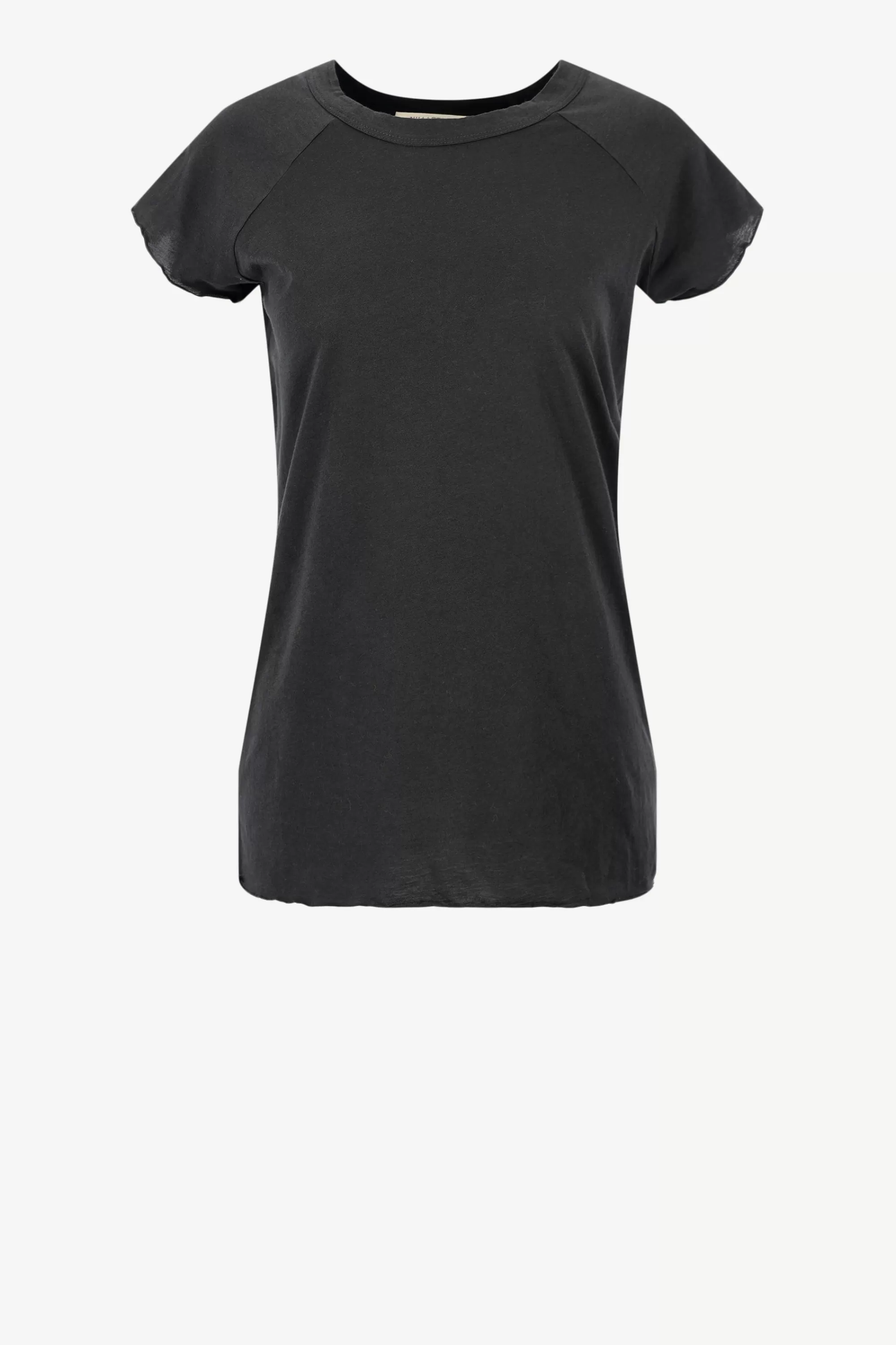 Frauen Nili Lotan T-Shirt Short Baseball In Washed Black