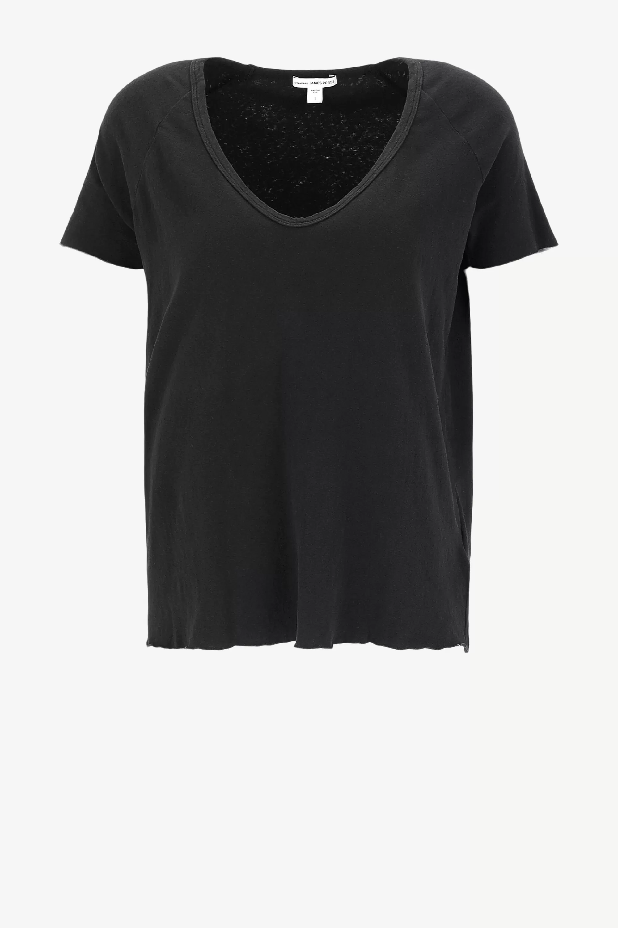 Frauen James Perse T-Shirt Soft Raglan In Schwarz