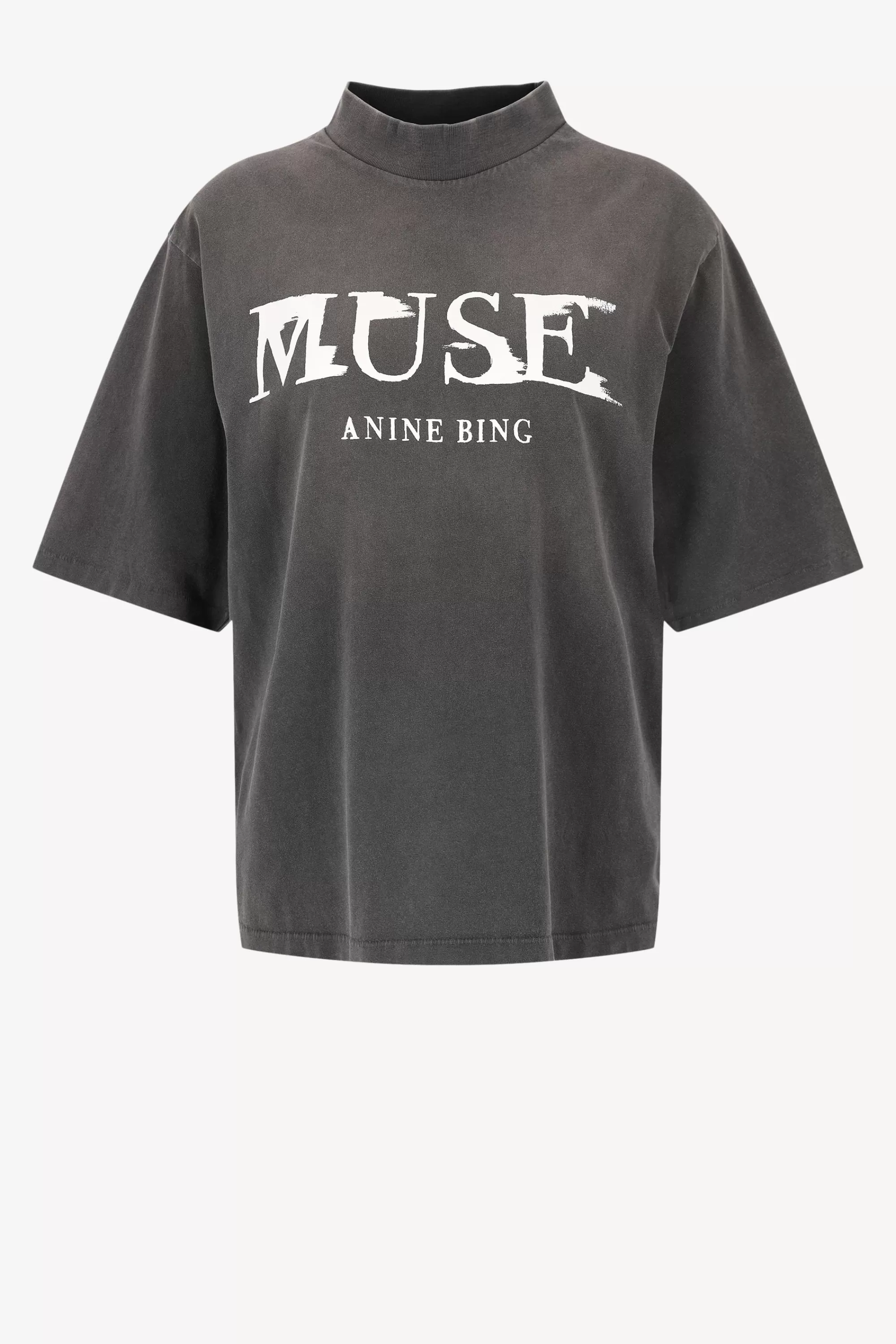 Frauen Anine Bing T-Shirt Wes Muse In Washed Black