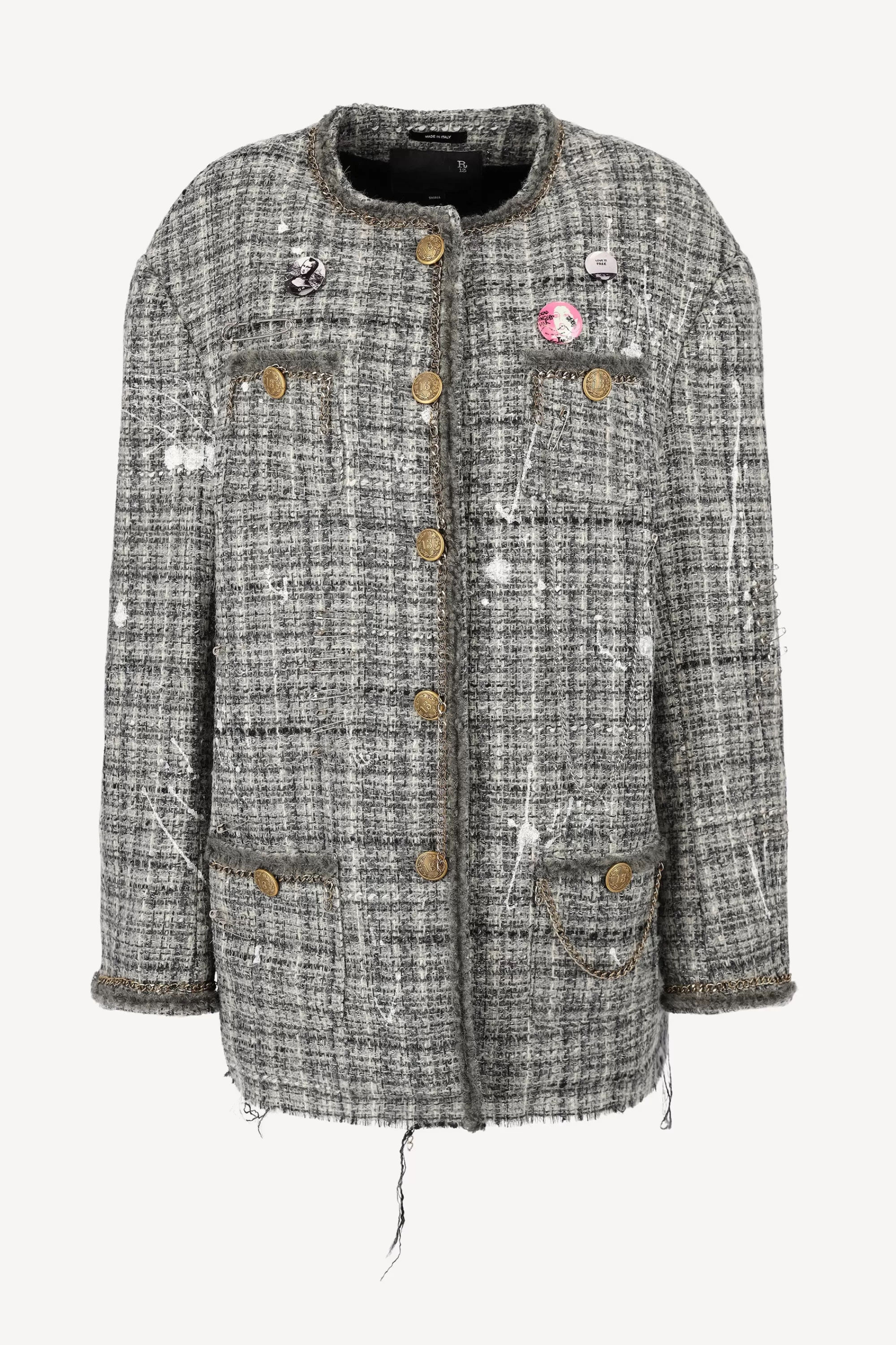 Frauen R13 Tweed Blazer In Grau