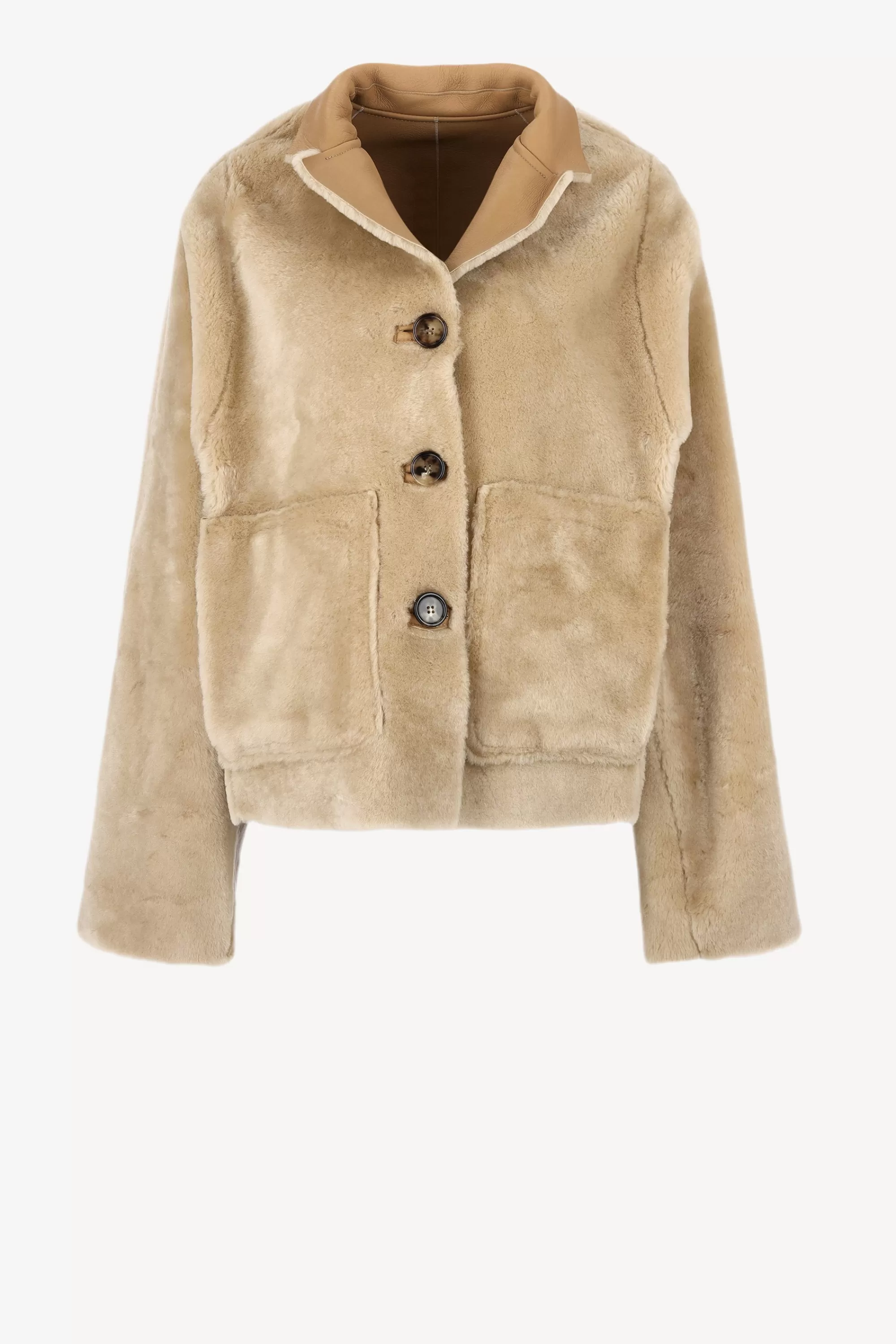 Frauen Marni Wendejacke Aus Shearling In Wheat